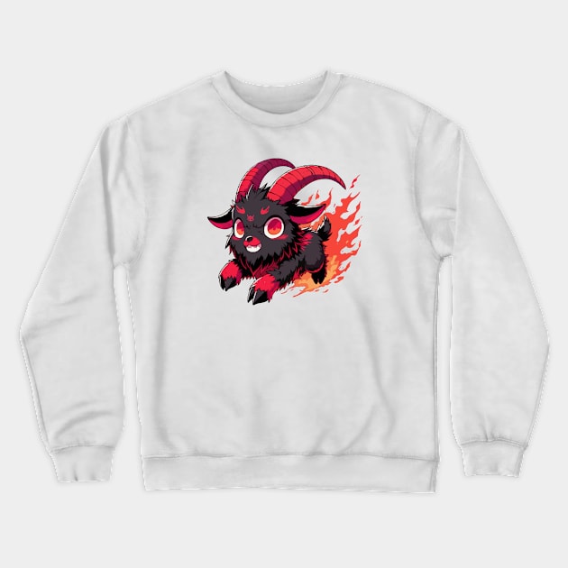 Hell Goat Crewneck Sweatshirt by katzura